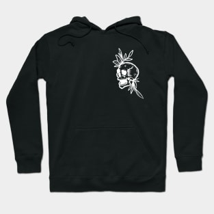 Skull Leaves x White Hoodie